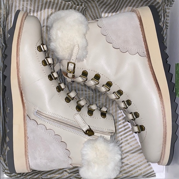 kate spade Shoes - Kate Spade Maira Faux Fur Combat Boots